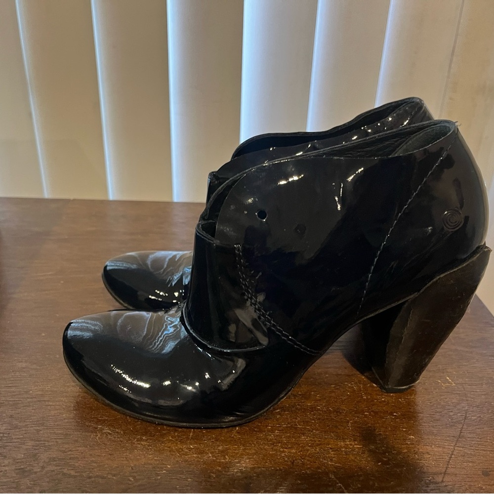 Marsell Navy Patent Leather Women's Booties